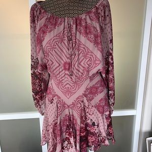 FREE PEOPLE SEVEN WONDERS LONG SLEEVE DRESS SZ XSMALL